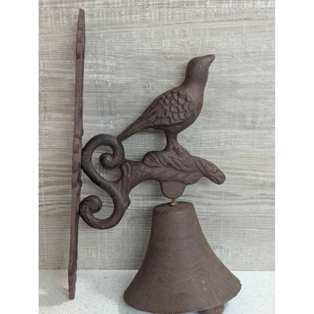 Brass and Cast Bell with Bird